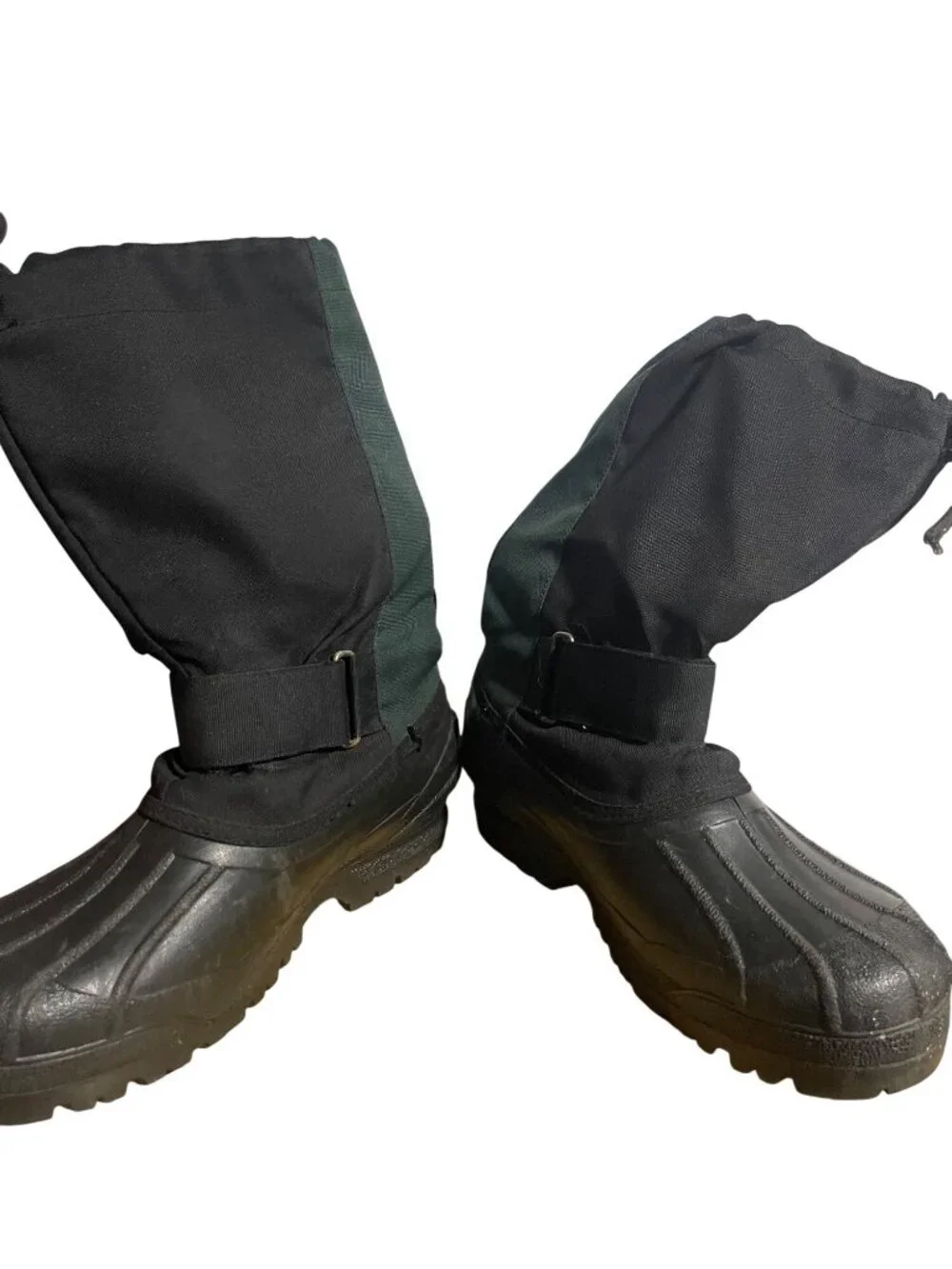 Arctic Tracks Winter Snow Boots Black & Green Insulated Waterproof Outdoor Mens